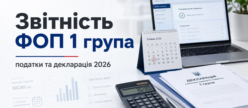 Звітність ФОП 1 група: що потрібно подавати підприємцю у 2026 році